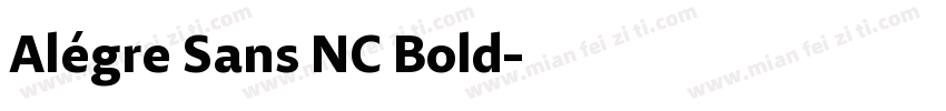 Alégre Sans NC Bold字体转换
